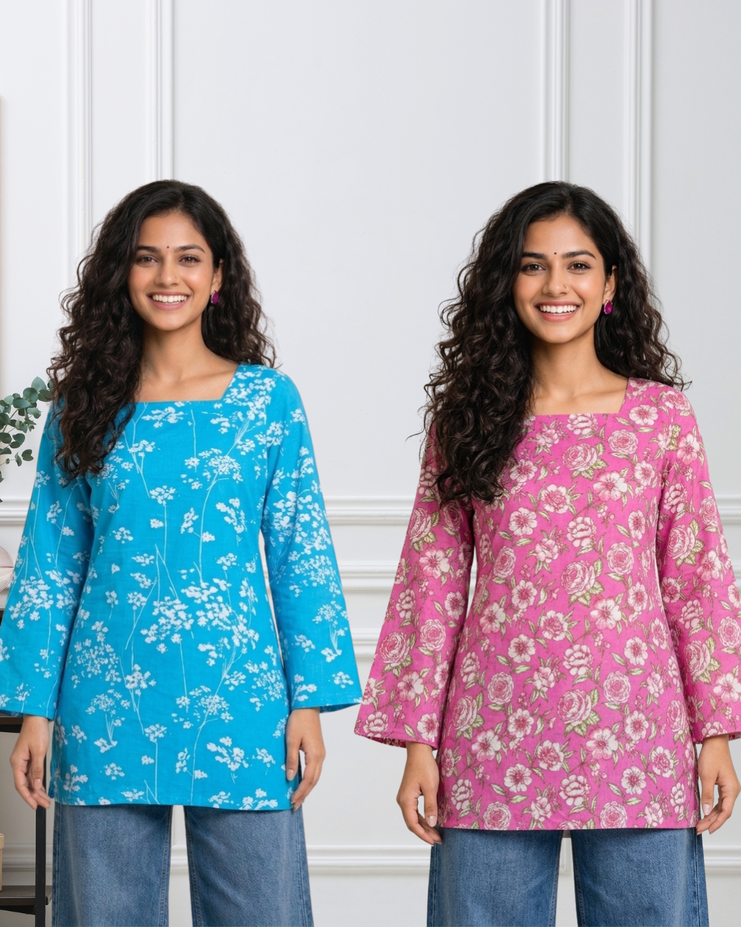 Dreamy Flare Set - Flared Sleeves Kurti (set of 2)