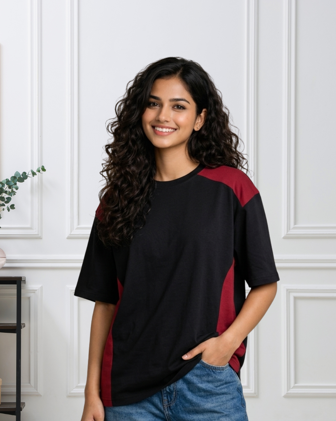 Dream Contrast Duo - Oversized T Shirt Combo for Women