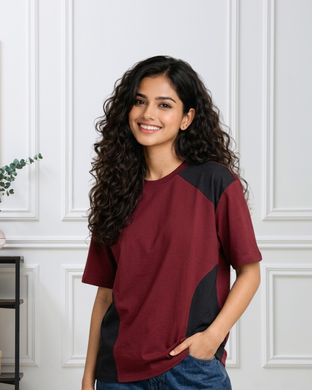 Dream Contrast Duo - Oversized T Shirt Combo for Women