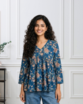 Mystic Indigo - Navy Blue Short Kurti