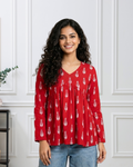 Ruby Whisper - Red Short Kurti