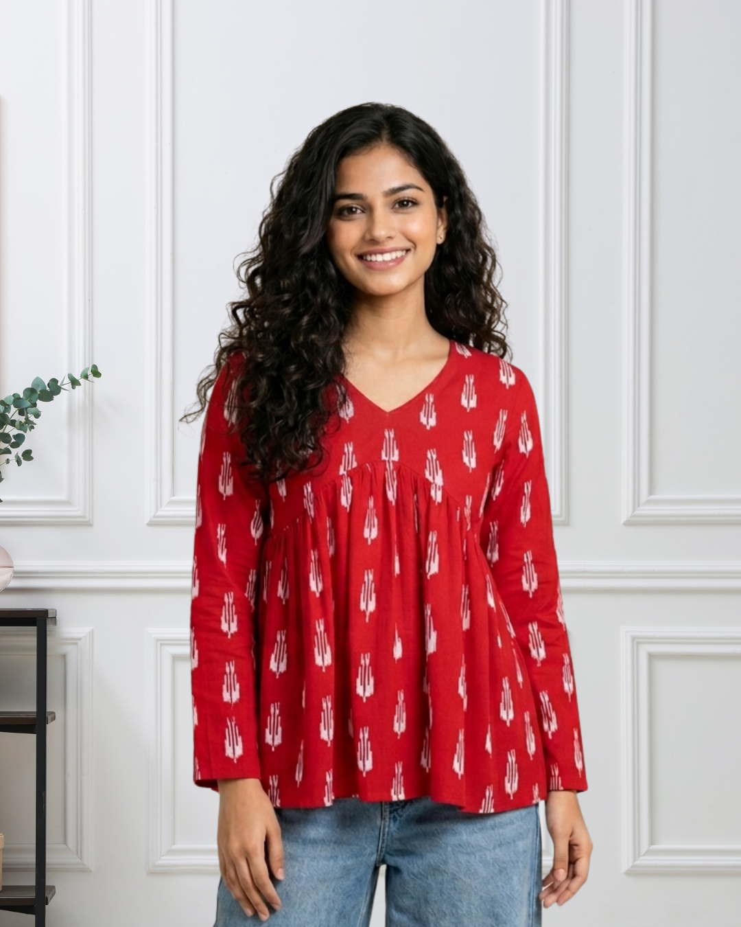 Ruby Whisper - Red Short Kurti