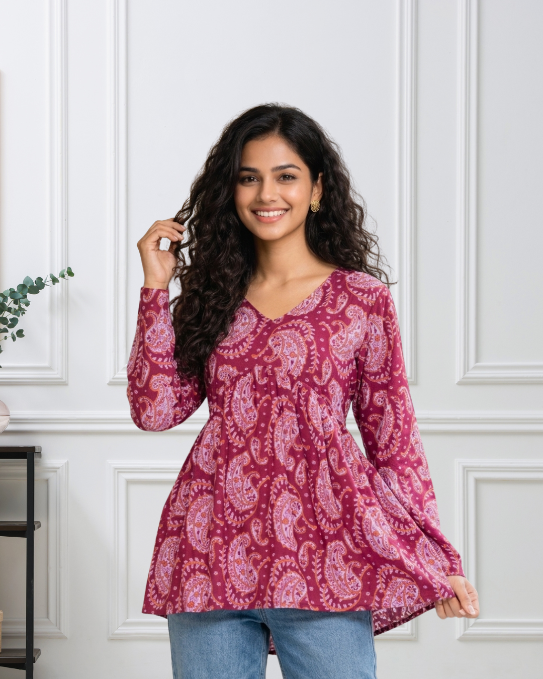 Maroon Muse - Short Kurti